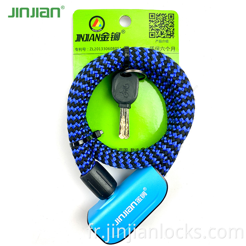 Jinjian Antift Bike ACCESSOIRES ACCESSOIRES CABLE CABLE CALLE CLÉ LOCK CLÉ COUVERT REVOIR DE COLORE